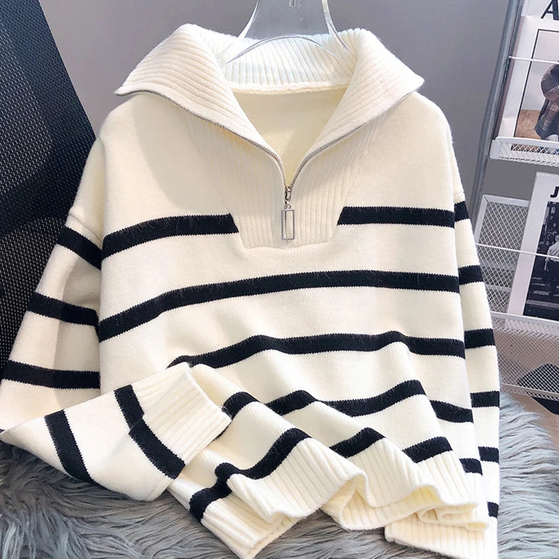 Stripe Women Sweater