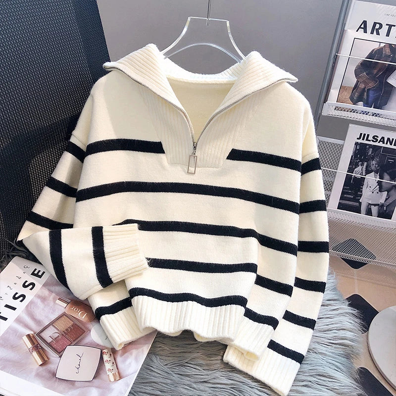 Stripe Women Sweater